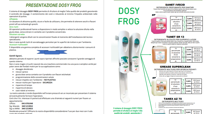 DOSY FROG - Sistema di dosaggio prodotti